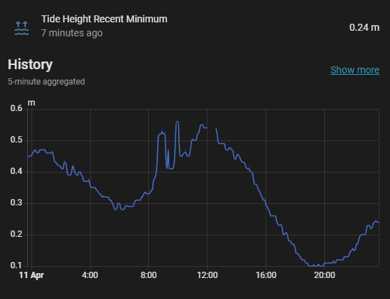 Home Assistant Tide Gauge history graph